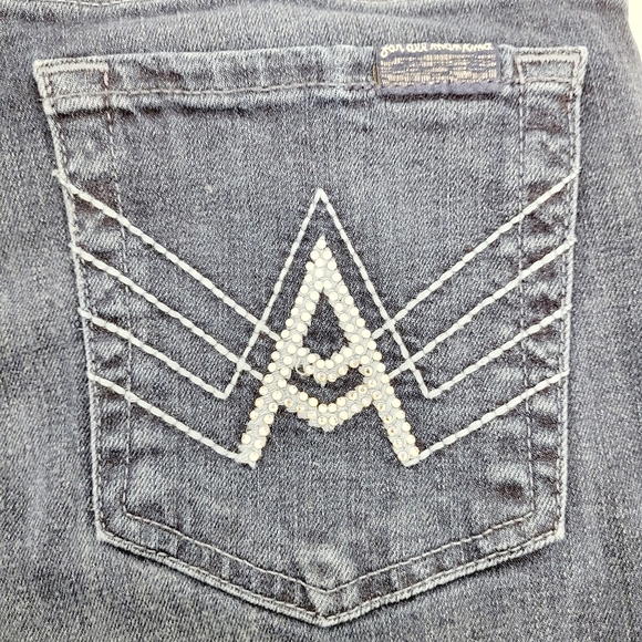 7 For All Mankind 'A' Pocket Jeans Sz 30~Actual 31×29.5~Boot Cut Embellish - Picture 6 of 10